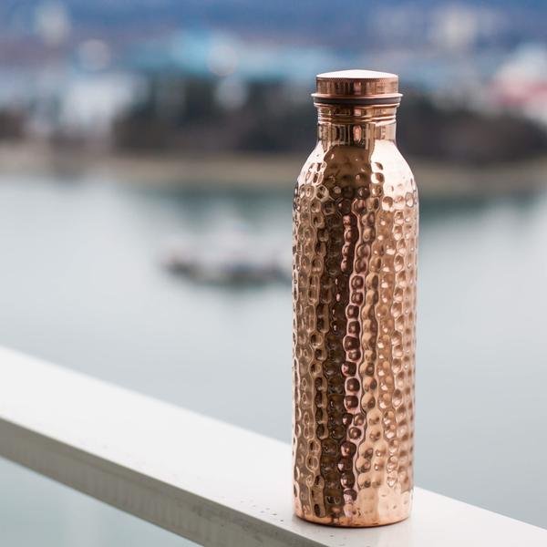 Best Quality 100% Pure Copper Water Bottle Leak-Proof Antique Hammered Finish Latest Ayurveda Benefits Direct Sale Cheap Price