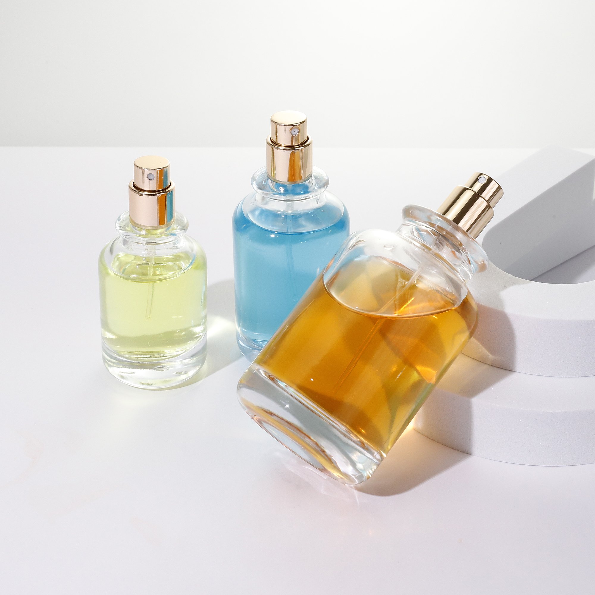 Elegant bow clear glass perfume bottle 30ml 50ml 100ml perfume bayonet spray bottle