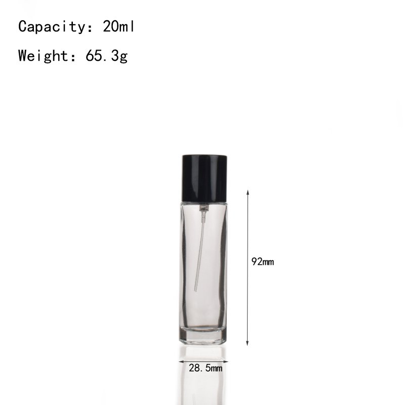 Wholesale Custom 25ml Cylinder Spray Perfume Bottle in Stock Indonesia Malaysia Popular Perfume Bottle