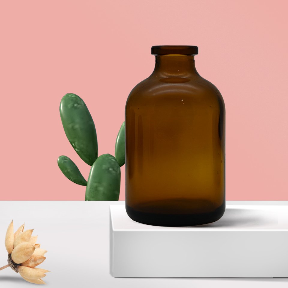 50ML Brown A type medicament glass bottle