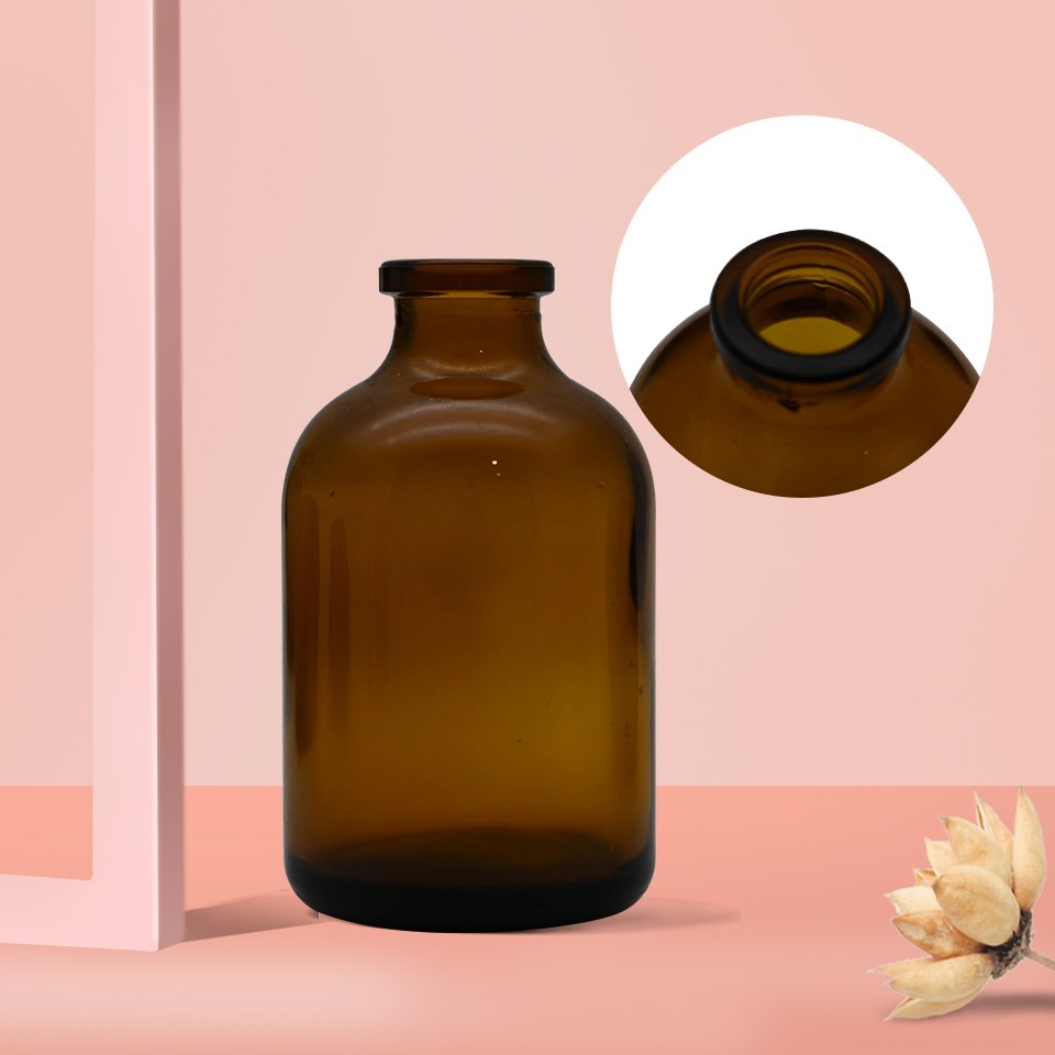 50ML Brown A type medicament glass bottle