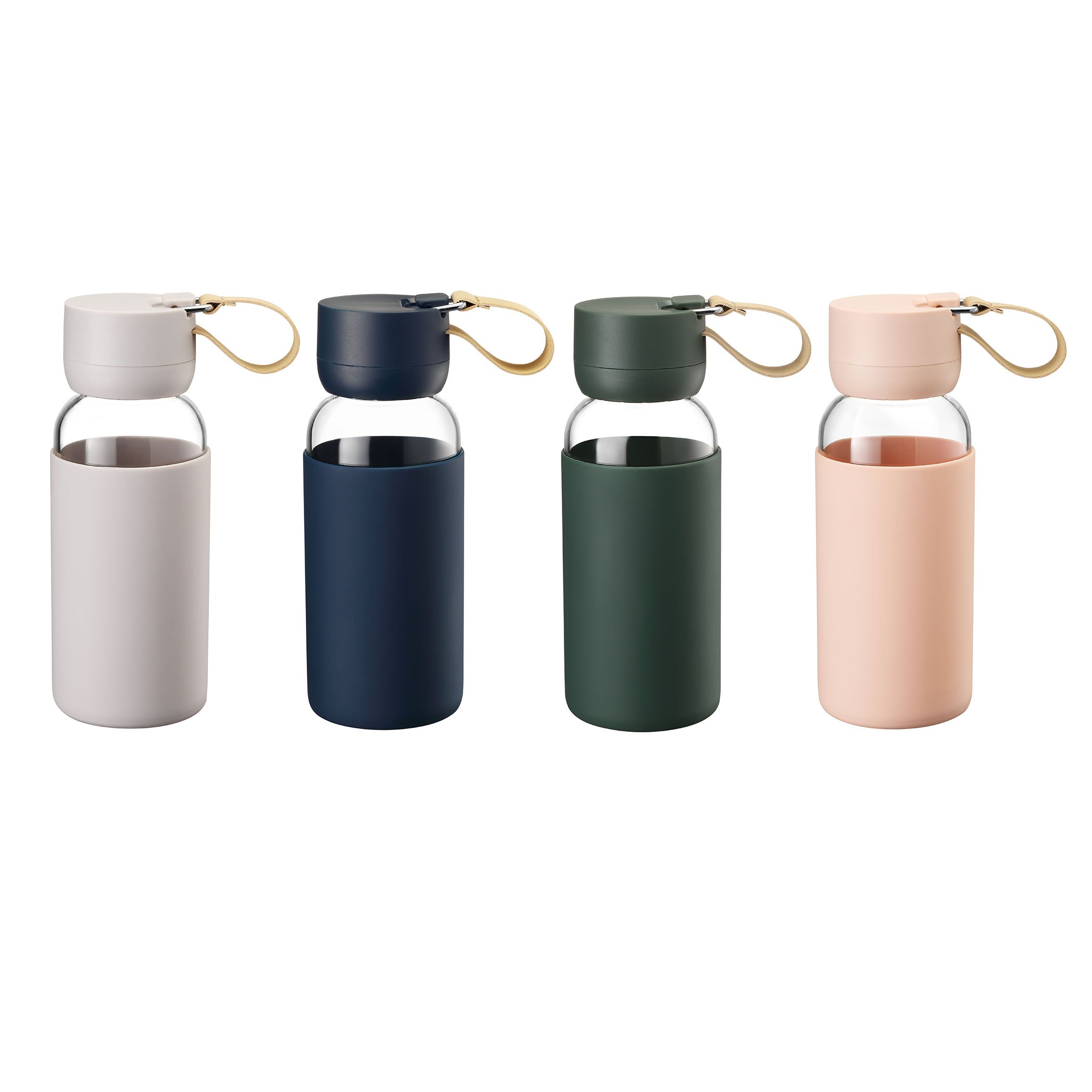 Custom Glass Water Bottle 400ml Wholesale Silicone Sleeve High Quality Heat-Resistant Unbreakable Tea Milk Clear Glass Bottle