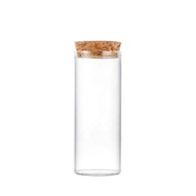 47MM Diameter Cork Glass Vials Transparent Glass Bottle Tube with Corks Empty for Tea Gift Bottle