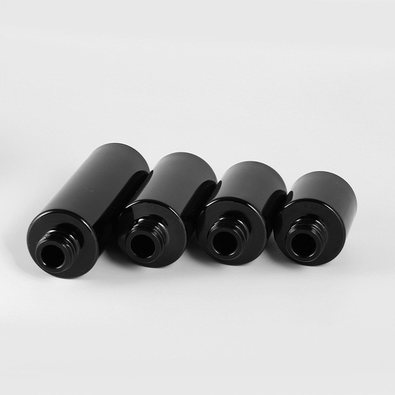 Black 1oz Cylinder Glass Dropper Bottle 60ml 20ml 40ml Flat Shoulder Cylinder Empty 2oz Dropper Bottle for Hair Oil Essencial