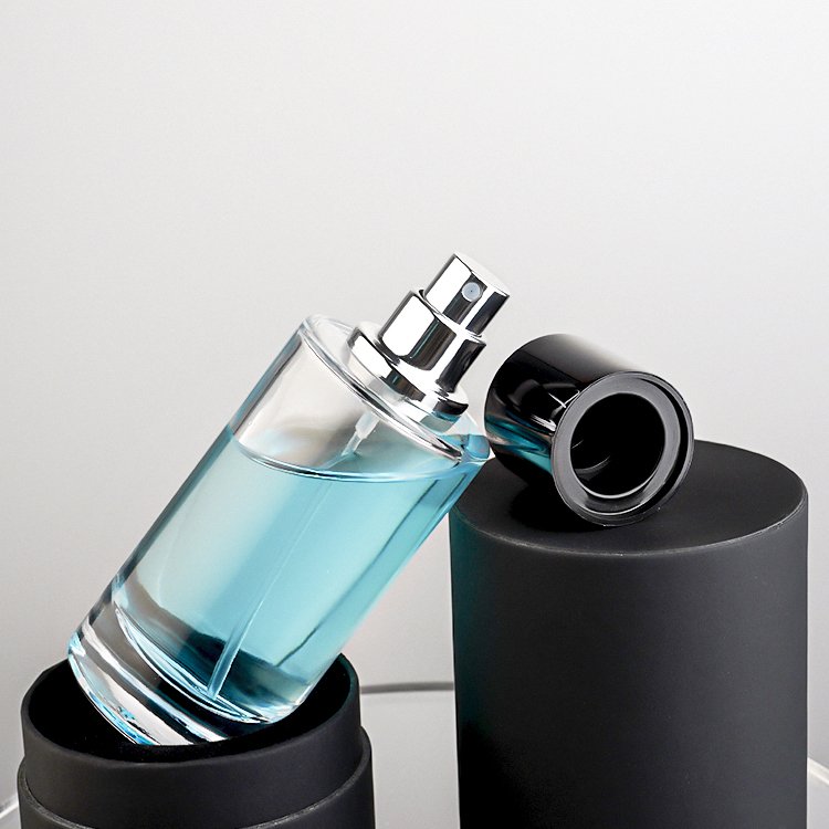 50ml 100ml Custom Round Empty Clear Fragrance Glass Perfume Bottle Perfume Glass Bottles with Spray pump