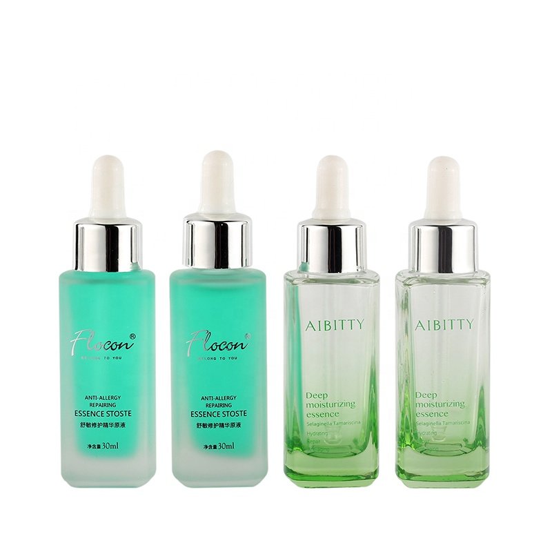 China Wholesale Custom Made Cosmetic Packaging Skin Care Serum Glass Bottle Dropper 30Ml