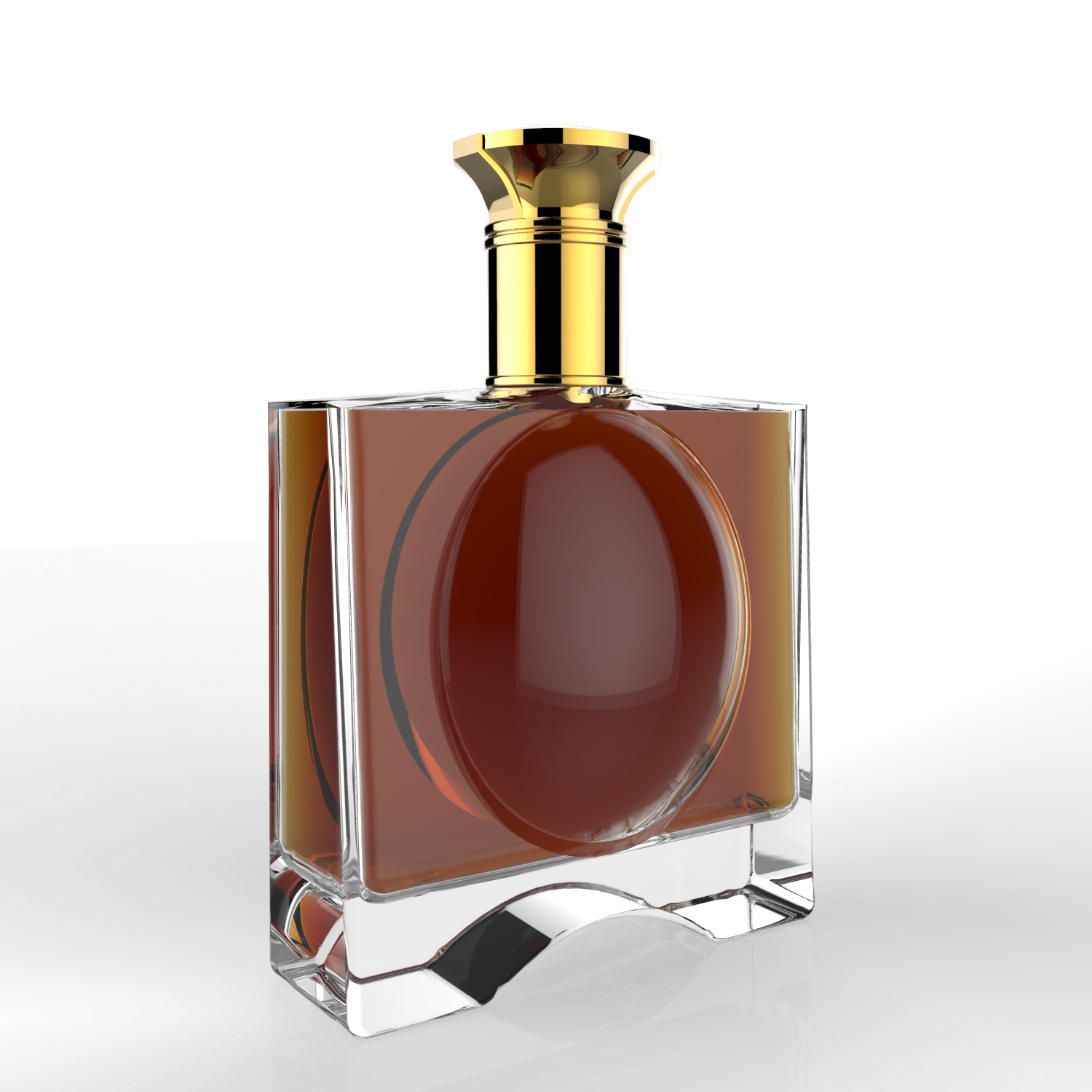 750 ml liquor glass bottle with cork glass liquor flat flask liquor wine vodka glass bottle