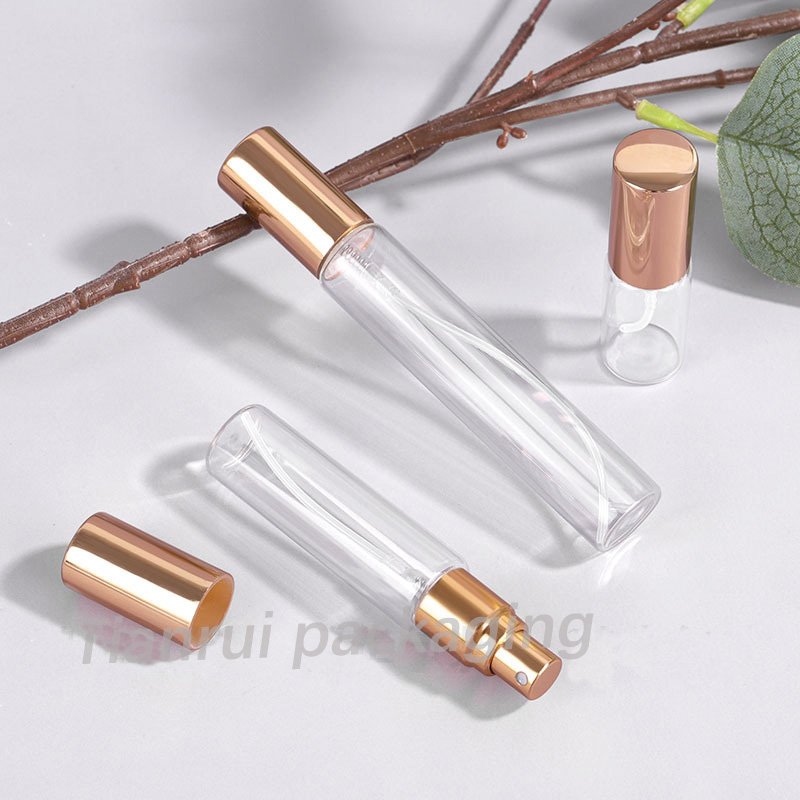 Wholesale Clear Round Shape 5ml 10ml 15ml Mini Perfume Slim Bottles Empty Glass Perfume Spray Bottle