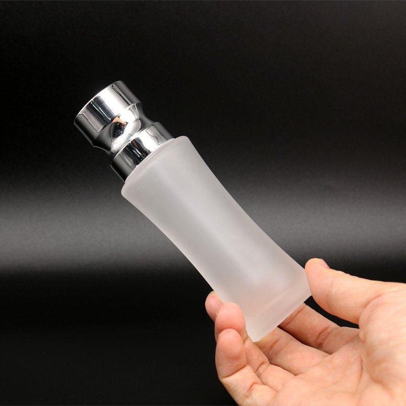 Beauty 30ml 50ml 1oz serum bottle unique ground shape cosmetic pump lotion foundation glass bottle
