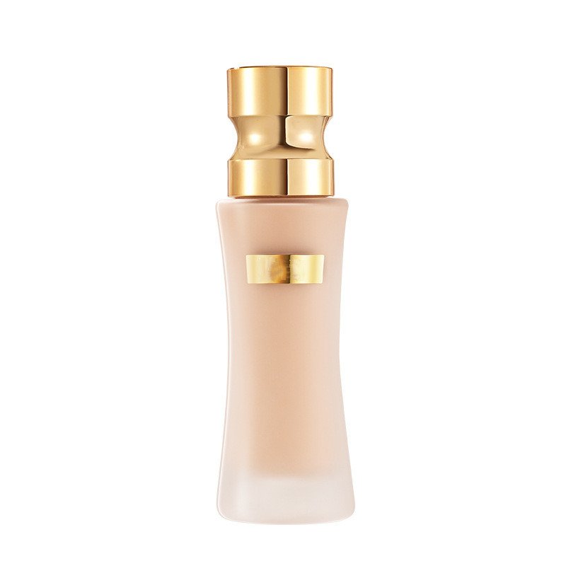 Beauty 30ml 50ml 1oz serum bottle unique ground shape cosmetic pump lotion foundation glass bottle