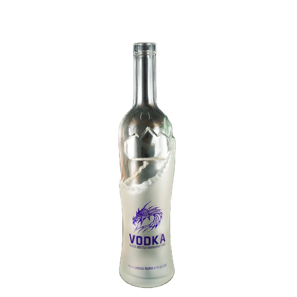 Wholesale China OEM ODM Flint Glass Liquor Spirits Water Drinks Beverage Drinks Bottles