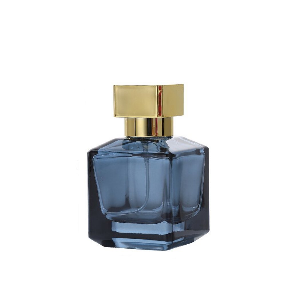 50ml 70ml Glass Perfume Spray Bottle with Square Cap Luxury Rectangle Custom Empty Perfume Bottle