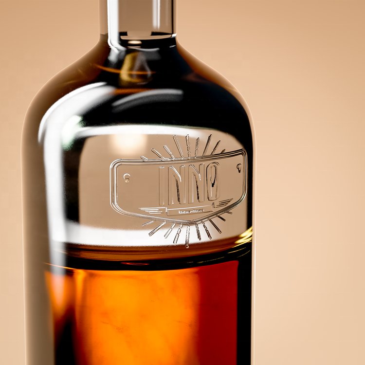750ml 700ml 500ml Custom Empty Glass Bottle with Stopper Screw Cap Cork for Gin Vodka Whisky Tequila Liquor Alcohol Spirits