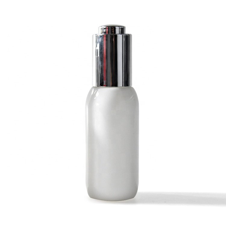 Luxury white pressure pump plastic dropper cap for glass bottles 10ml 15ml hot style low piece essential oil bottle