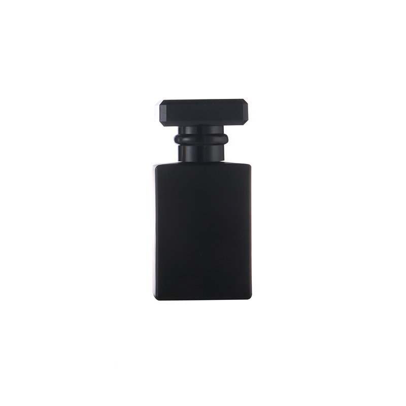 Wholesale 30ml Clear Empty Luxury Flat Square Spray Fragrance Parfum Bottle Black Refillable Perfume Glass Bottles