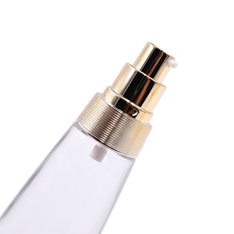 New Design Manufacturer Directory Glass Bottle With Lotion Pump Luxury Bottle Cap For Cosmetic 50ml 100ml 120ml