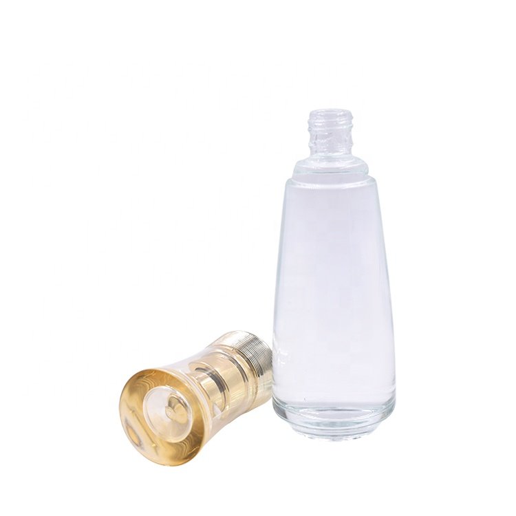 New Design Manufacturer Directory Glass Bottle With Lotion Pump Luxury Bottle Cap For Cosmetic 50ml 100ml 120ml