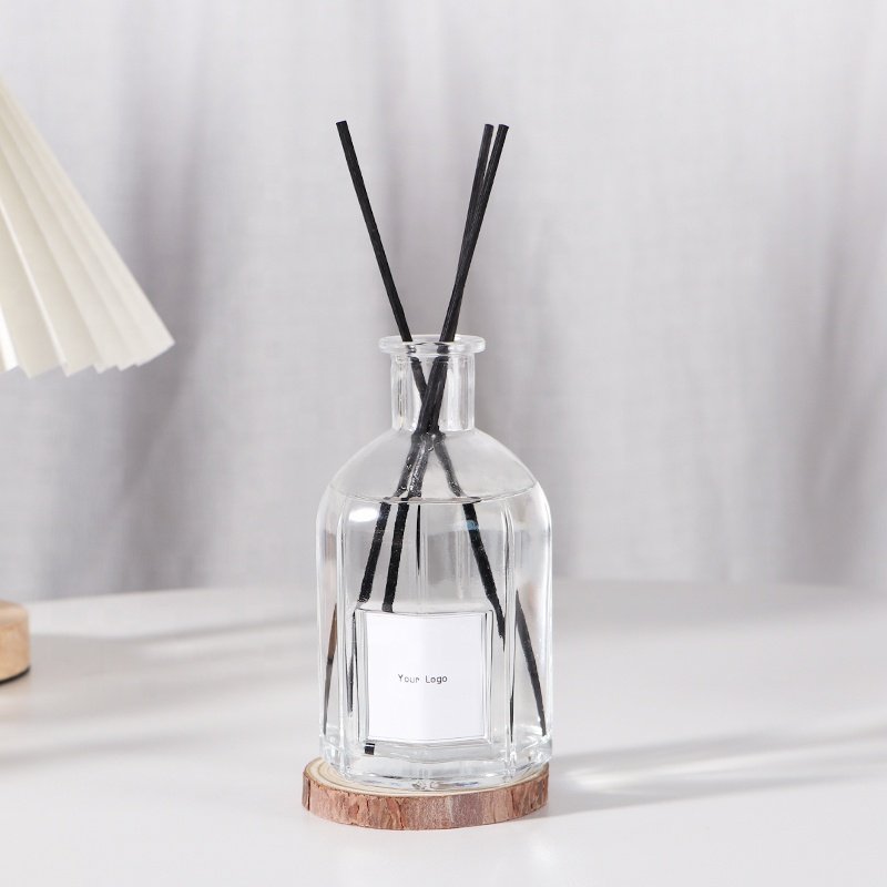 Home decoration 250ml new trend luxury reed diffuser bottle glass empty with cork top