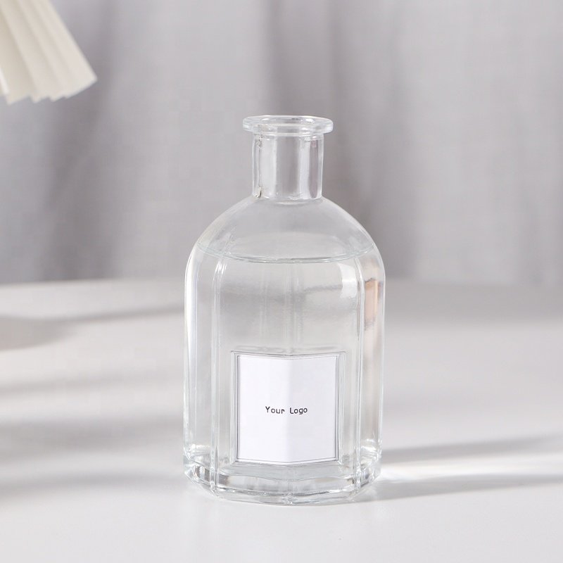 Home decoration 250ml new trend luxury reed diffuser bottle glass empty with cork top
