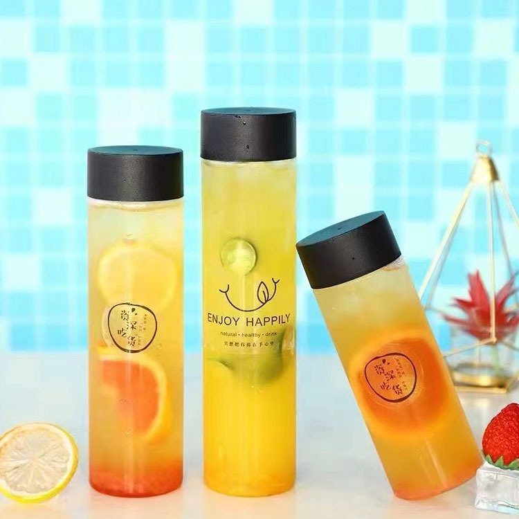 Glass Bottle Juice 250ml 300ml 400ml 500ml 750ml Glass Water Bottle for Cold Pressed Juice with Screw Lid