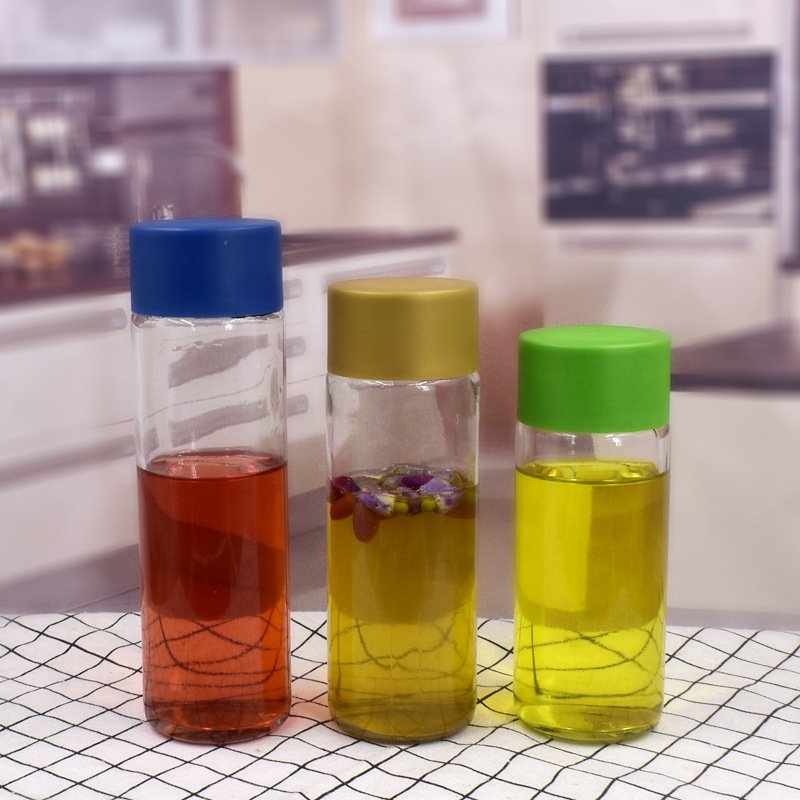 Glass Bottle Juice 250ml 300ml 400ml 500ml 750ml Glass Water Bottle for Cold Pressed Juice with Screw Lid