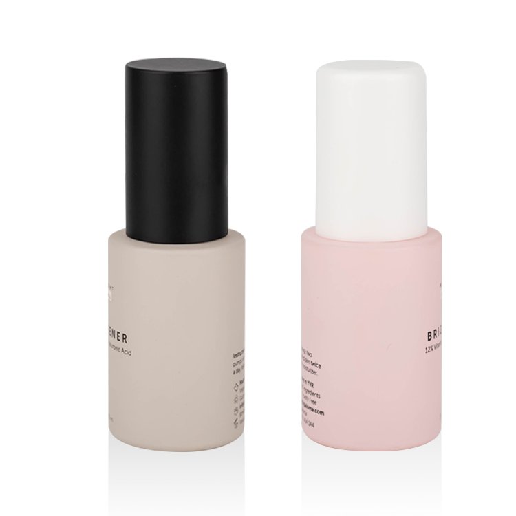 20ml 30ml 40ml 50ml 60ml 80ml 100ml 120ml 150ml 200ml Beige glass bottle with pump Lotion bottle customization