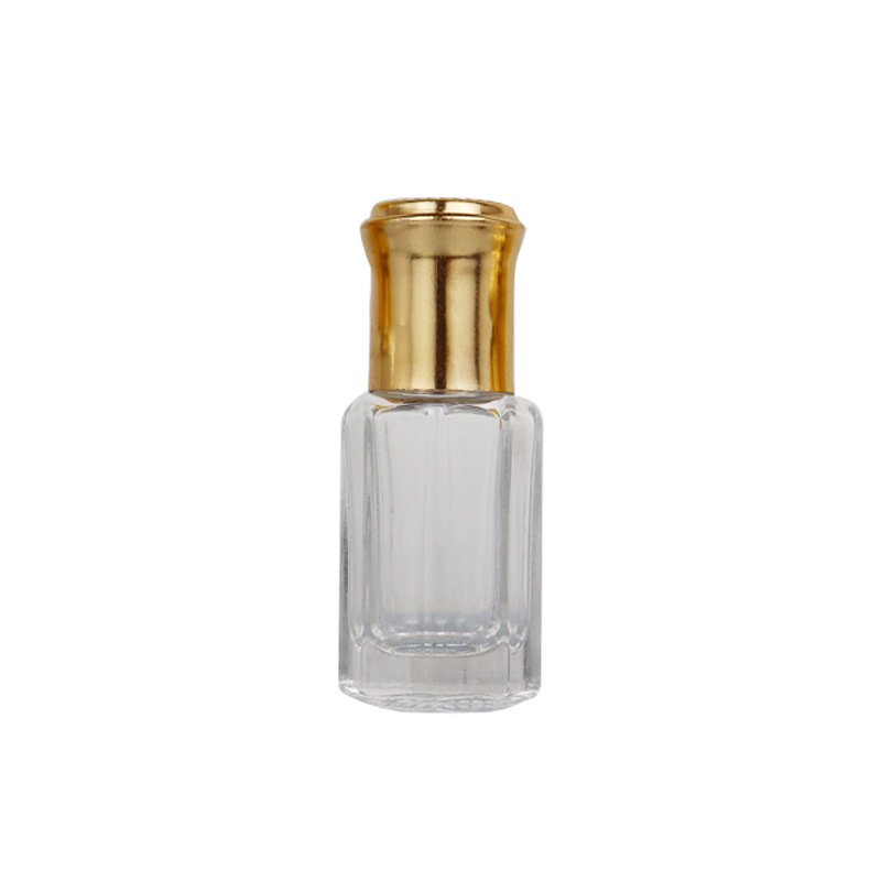 High end 3ml 6ml 12ml empty essential oil roll on glass vial bottle with gold lids