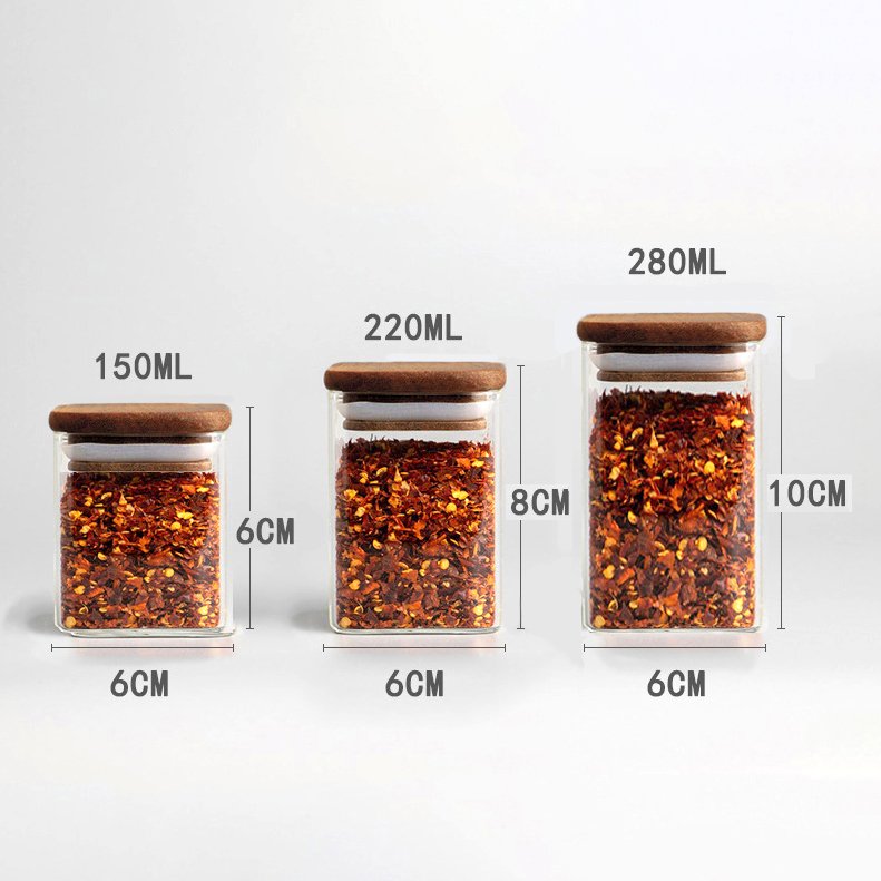 Food Storage Container Airtight Glass Jars High Borosilicale Glass Jar with Lid 12Pcs/set 250ml Storage Bottles & Jars Set