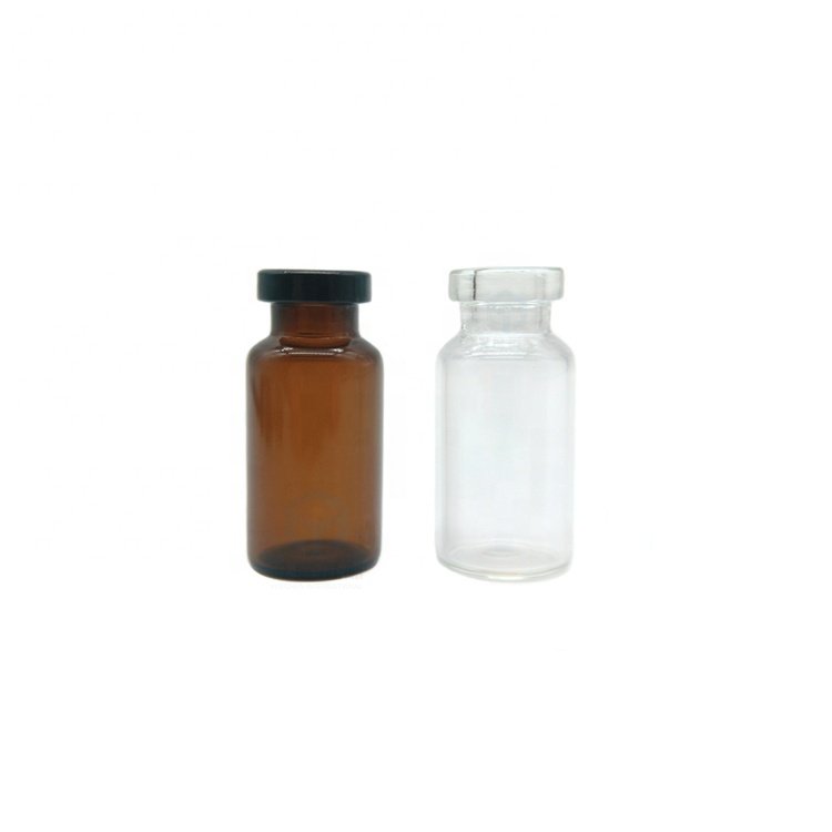 SFDA Passed Free Sample low borosilicate injection glass vial bottle amber clear vaccine glass bottle