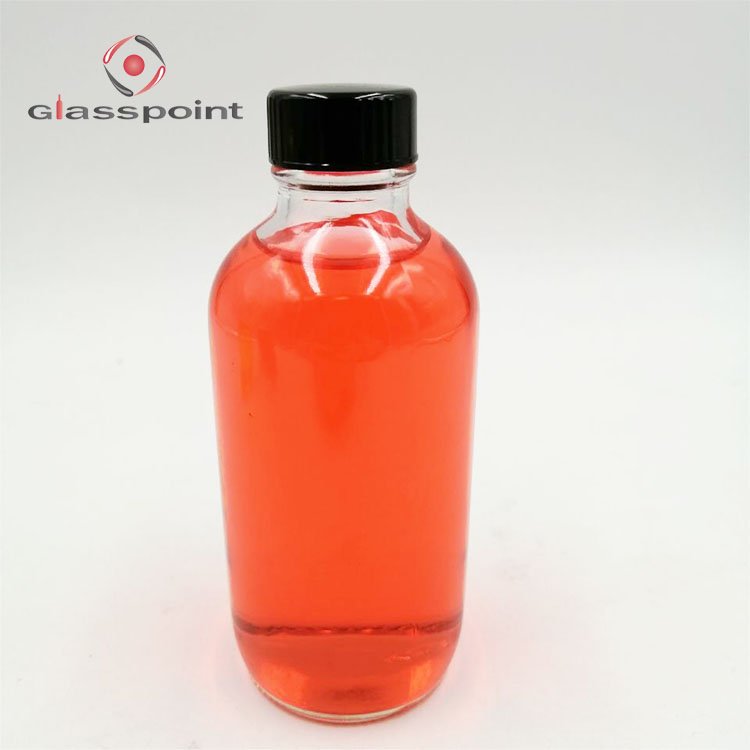 4oz amber boston glass bottle with sprayer pump