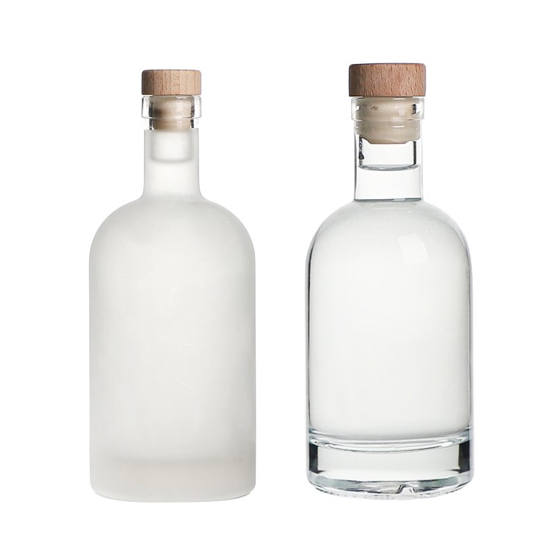 100ml 200ml 375ml 500ml 750ml 1000ml clear / frosted vodka alcohol spirits liquor whiskey alcoholic glass bottle with stopper
