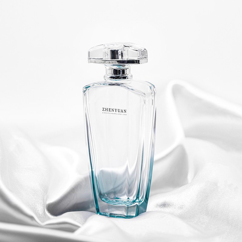 Zhenyuan New Design 100ml Unique Shape Perfume Glass Bottle Wholesale Custom Packaging