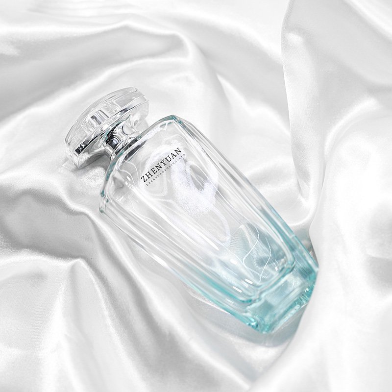 Zhenyuan New Design 100ml Unique Shape Perfume Glass Bottle Wholesale Custom Packaging