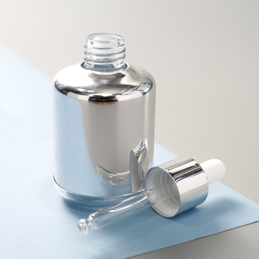 Modern novel design 30ml glass dropper bottle 50ml dropper vial 40ml cosmetics glass bottle