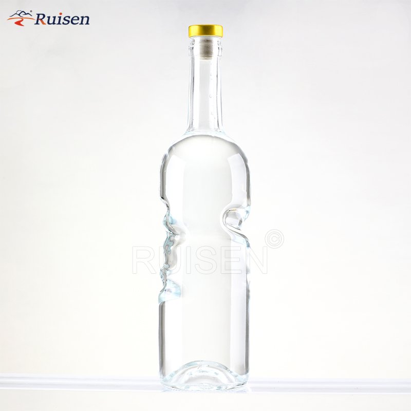 Custom 700ML 750ml glass bottles flint glass whisky gin vodka bottle 1 L glass bottles