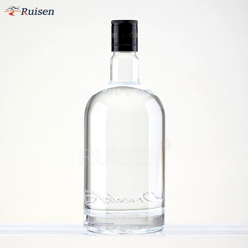 Custom 700ML 750ml glass bottles flint glass whisky gin vodka bottle 1 L glass bottles