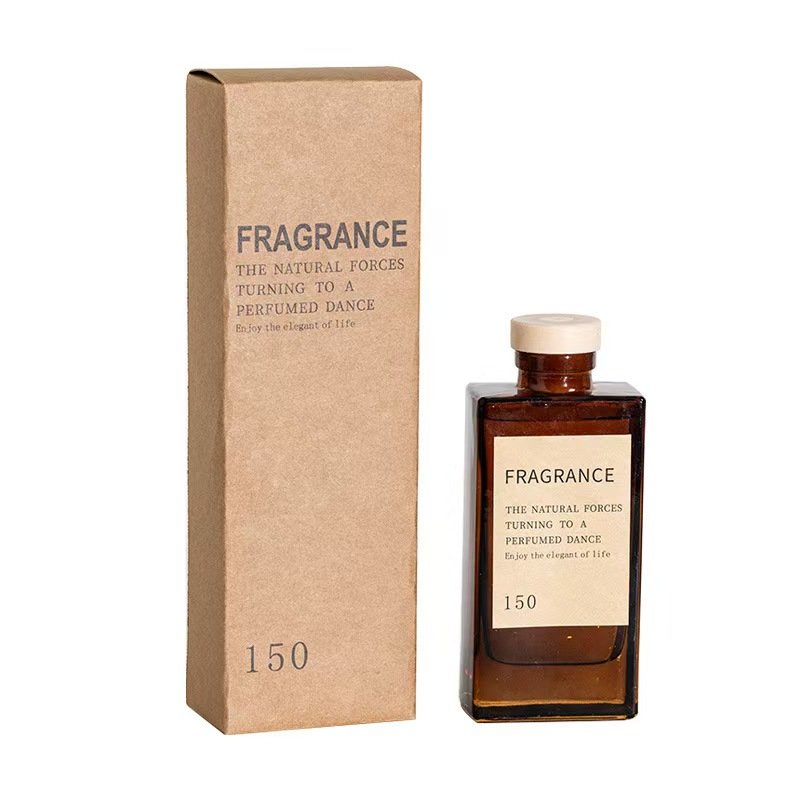INS 150ml designer fragrance fire-free room custom customizable brown glass bottle diffuser with aromatherapy diffuser sticks