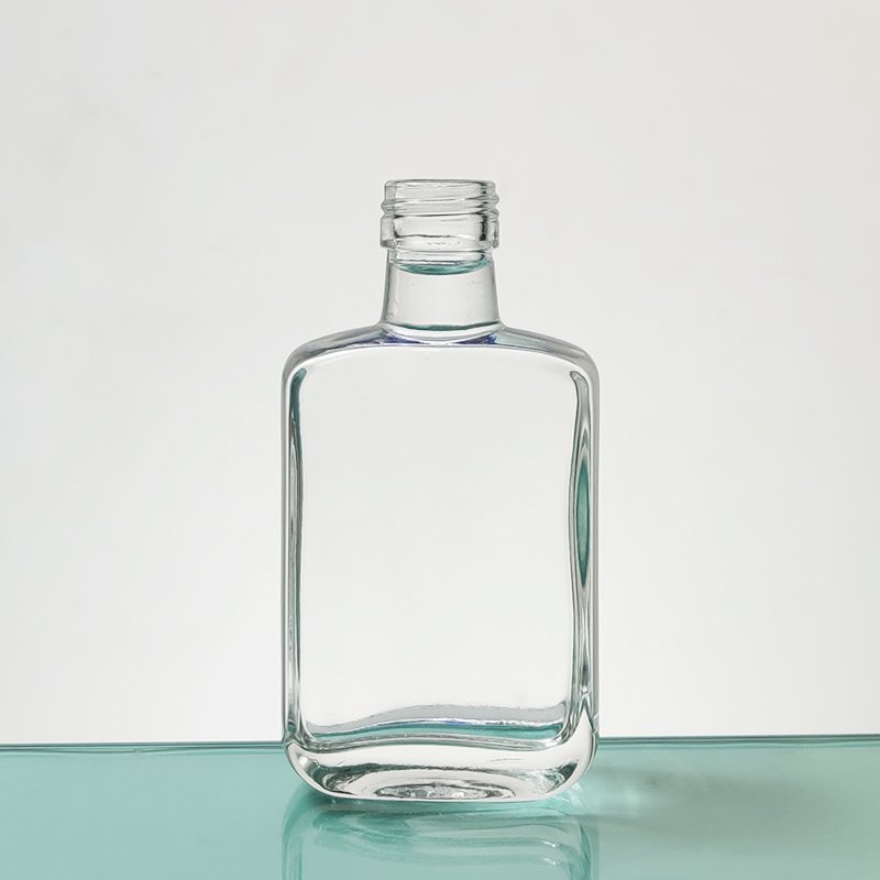 500ml 700ml 750ml Square Clear Wide Mouth Super Flint Custom Spirit Liquor Whiskey Gin Rum Vodka Glass Bottle For Liquor
