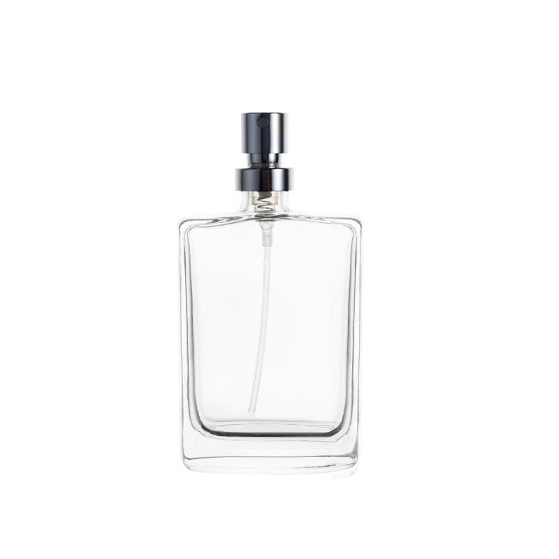KDG Brand Wholesale OEM Factory Luxury Clear Square 110ml Fine Mist Perfume Glass Spray Bottle