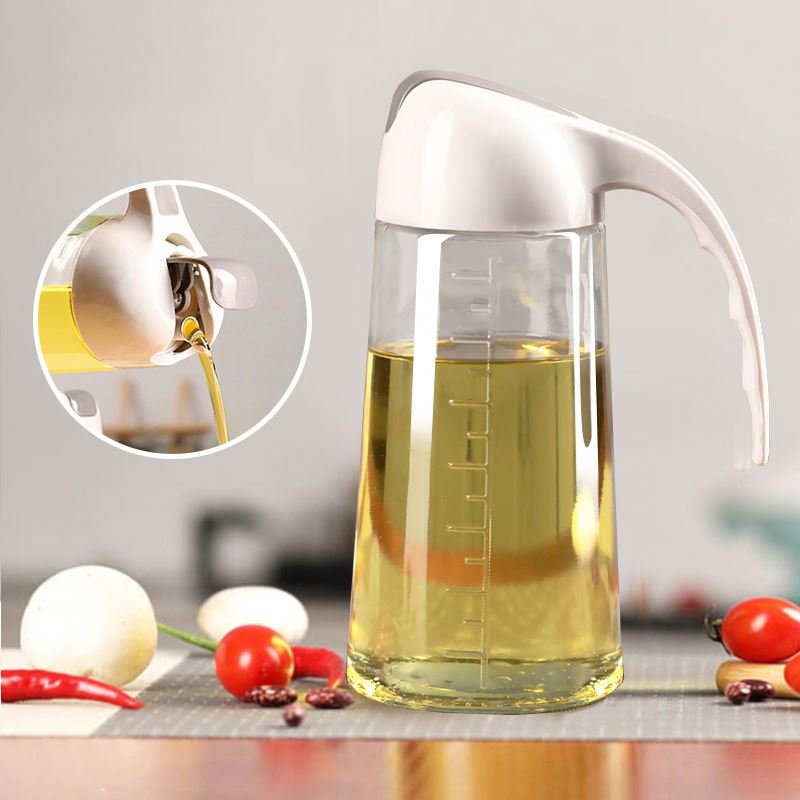 6.5 Oil Kettles Household Glass Oil Kettles Kitchen Leak-Proof Olive Oil Bottles