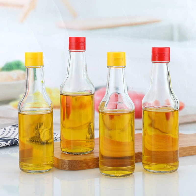 Cheap price 220ml 250ml sesame oil bottle small glass bottles for olive oil with leak proof screw cap