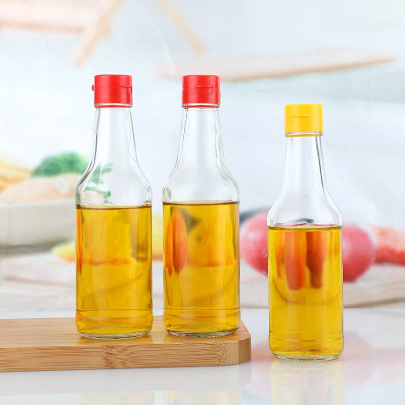Cheap price 220ml 250ml sesame oil bottle small glass bottles for olive oil with leak proof screw cap