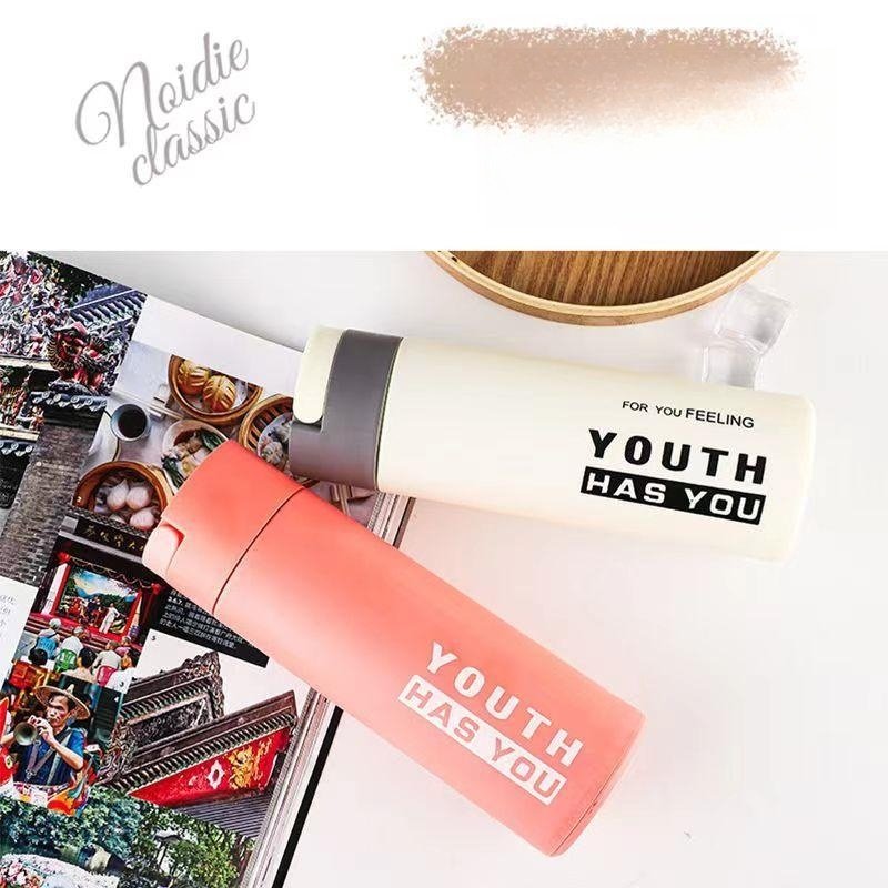 Customized promotional gift with double insulated glass water bottle and high-quality outdoor portable drinking water cup