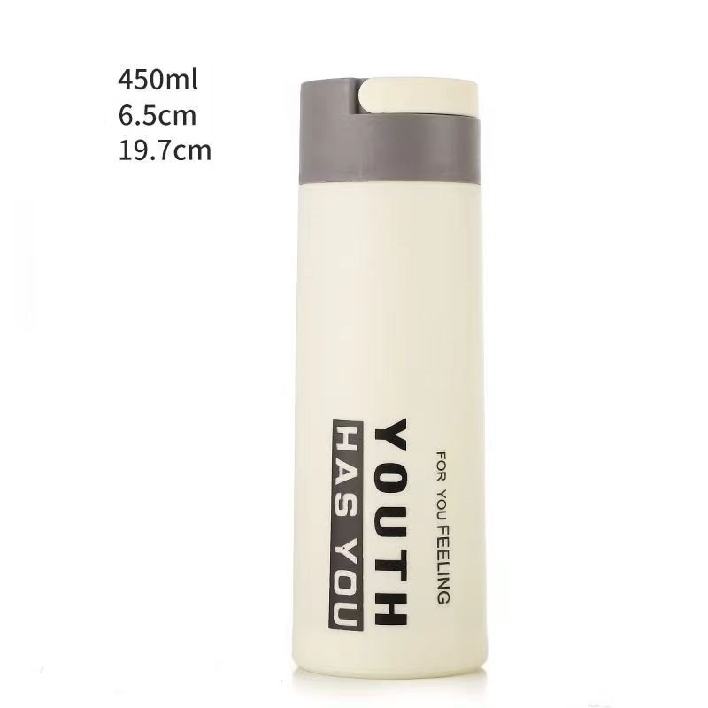 Customized promotional gift with double insulated glass water bottle and high-quality outdoor portable drinking water cup