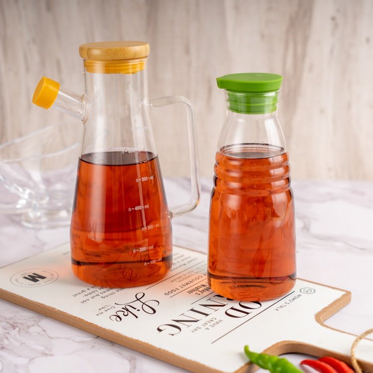 Borosilicate Glass Leakage-Proof Vinegar Oil Bottle For Restaurant Glass Bottle For Oil Or Vinegar Home Hotel Oil Vinegar Cruet