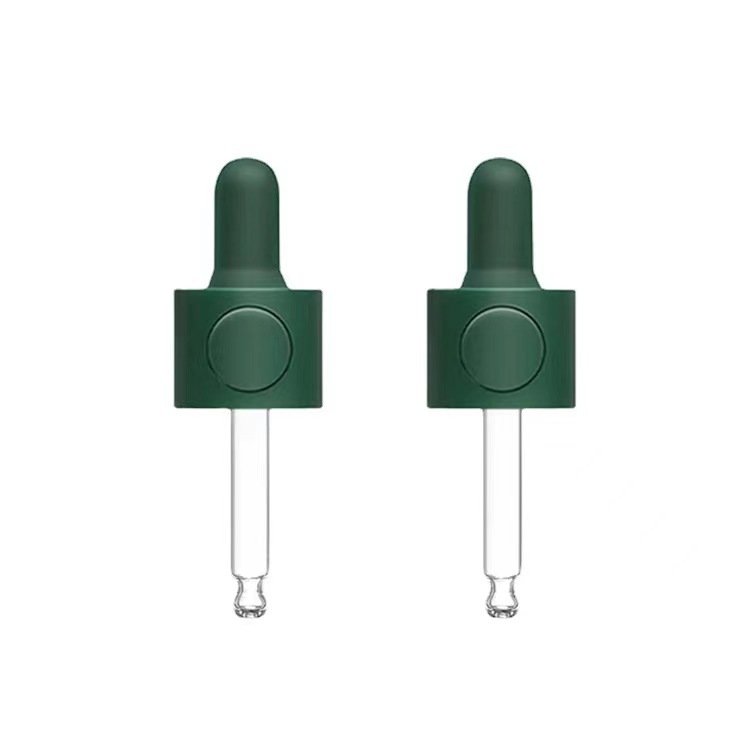 Fast Shipping 15ml 30ml Green Dropper Bottle Glass Slant Shoulder Essential Essence Packaging Perfume Skincare Serum Bottle