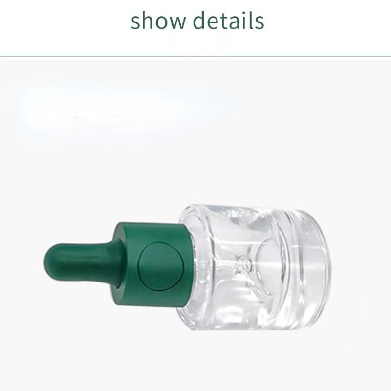 Fast Shipping 15ml 30ml Green Dropper Bottle Glass Slant Shoulder Essential Essence Packaging Perfume Skincare Serum Bottle