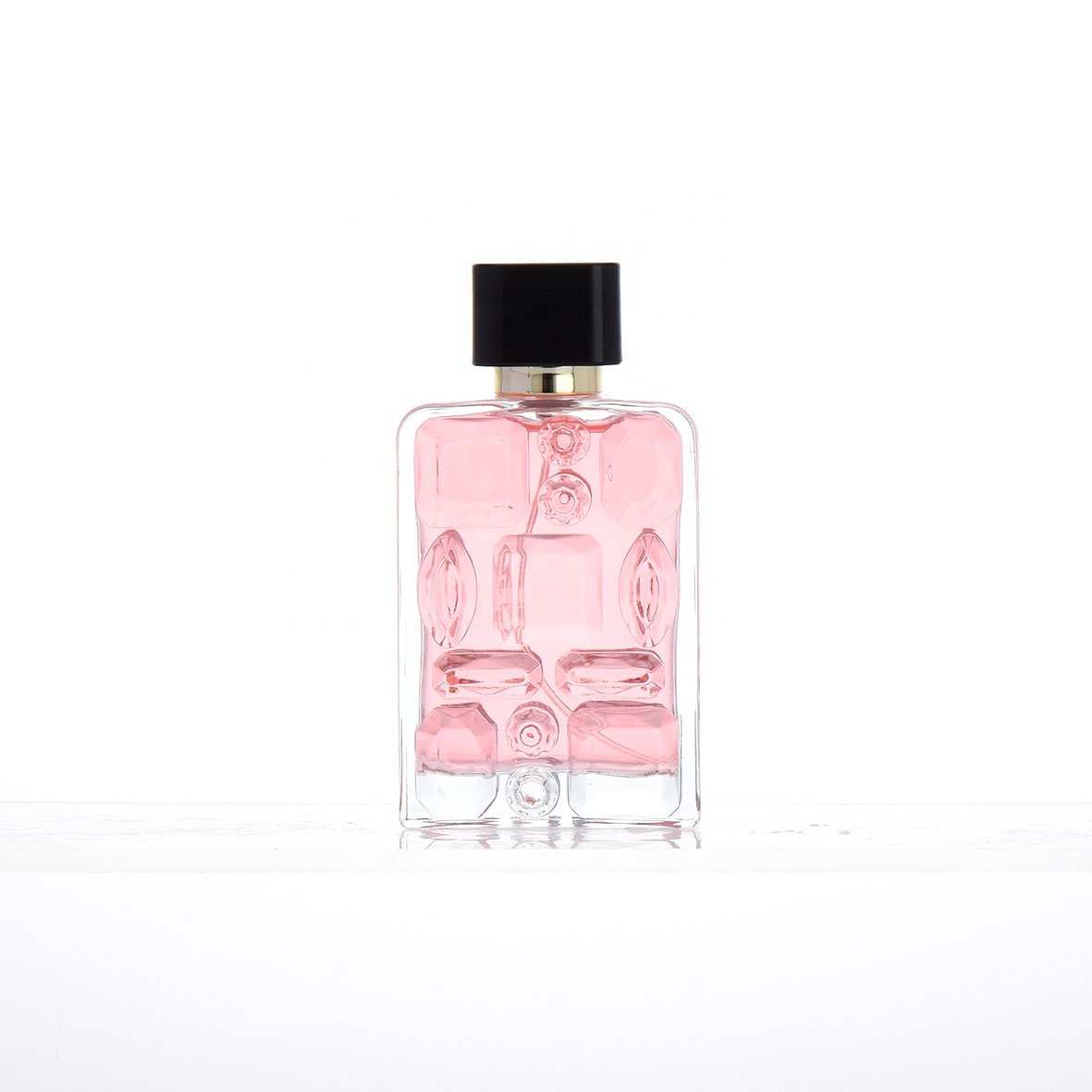New Fashion Luxury 100ml Crystal Glass Perfume Bottle Special Empty with Lid & Pump Sprayer and Custom Box Packing