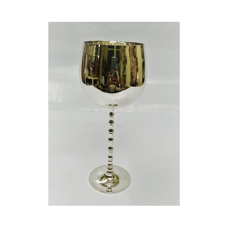 Metal Wine Tumbler Goblet With Silver Plating Finishing Modern Design European Style High Quality For Drinking