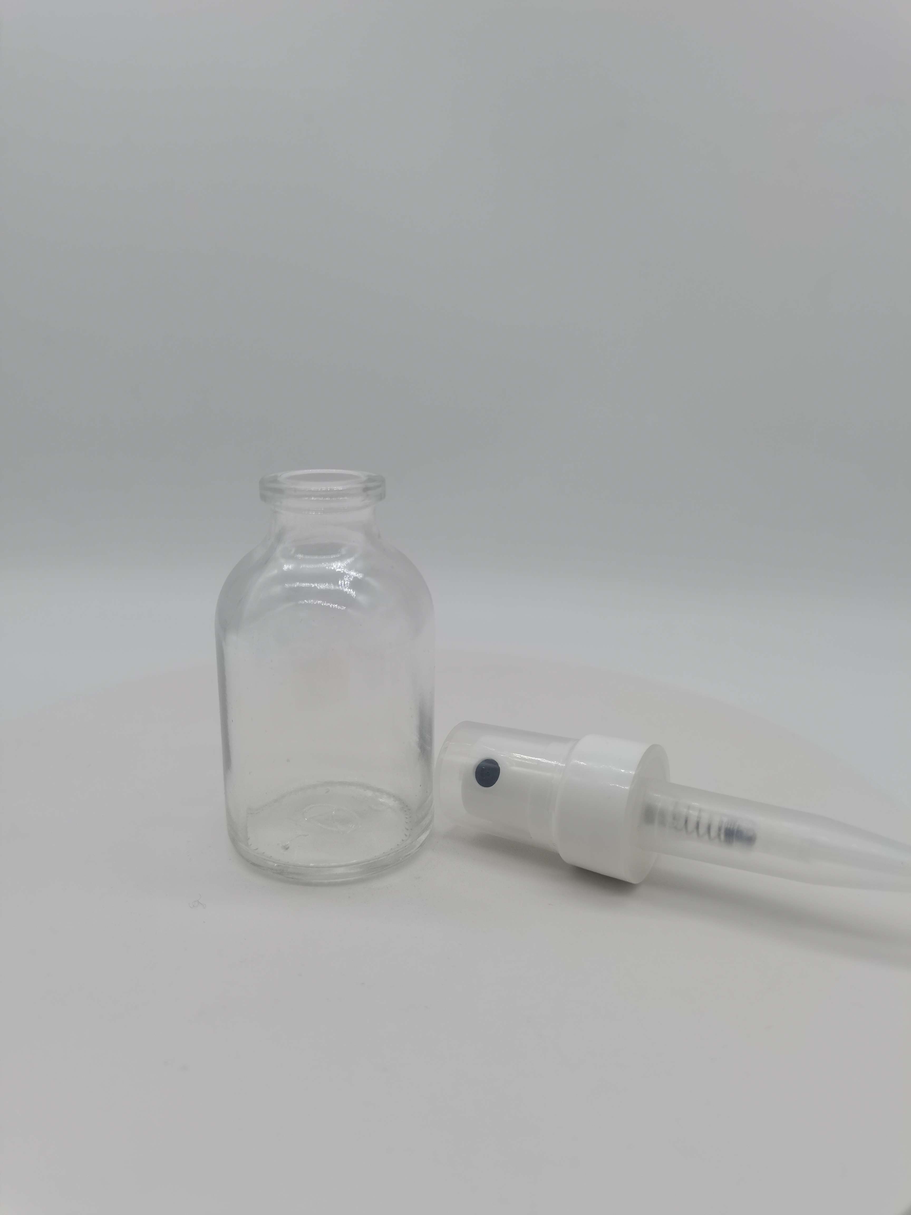 hot sale empty 10ml 20ml 30ml 50ml 60ml SPG Shandong glass bottle mist spray frosted serum bottle snap on sealed mist spray